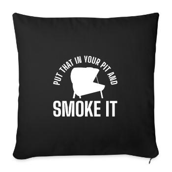 BBQ Grill King Grill Master Grill Tongs - Sofa pillowcase 17,3'' x 17,3'' (45 x 45 cm) - black - Front