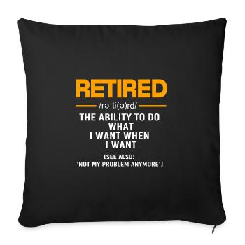 Pension d’infirmière - Housse de coussin décorative 45 x 45 cm - noir - Devant