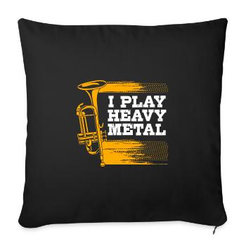 Trombone - Sofa pillowcase 17,3'' x 17,3'' (45 x 45 cm) - black - Front