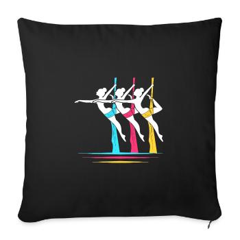 Aerial Yoga Air Yoga - Sofa pillowcase 17,3'' x 17,3'' (45 x 45 cm) - black - Front