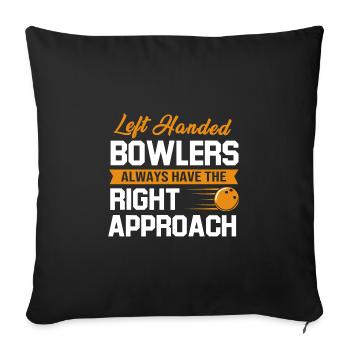 Bowling Bowler Bowling Skittles Bowling Ball - Sofa pillowcase 17,3'' x 17,3'' (45 x 45 cm) - black - Front