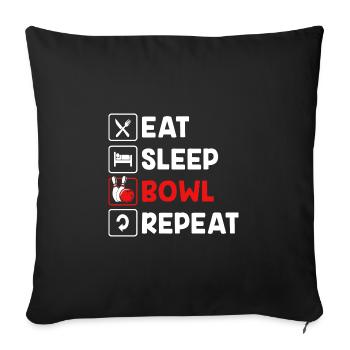 Bowling Bowler Bowling Skittles Bowling Ball - Sofa pillowcase 17,3'' x 17,3'' (45 x 45 cm) - black - Front