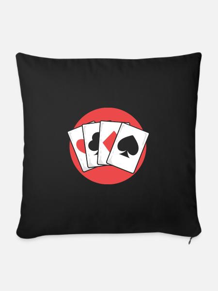 Blackjack Black Jack - Sofakissenbezug 45 x 45 cm - Schwarz
