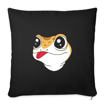 Leopard Gecko - Sofakissenbezug 45 x 45 cm - Schwarz - Vorne