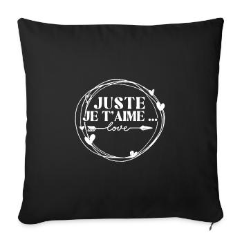 I just love you. Happy Valentine's Day. Love. - Sofa pillowcase 17,3'' x 17,3'' (45 x 45 cm) - black - Front
