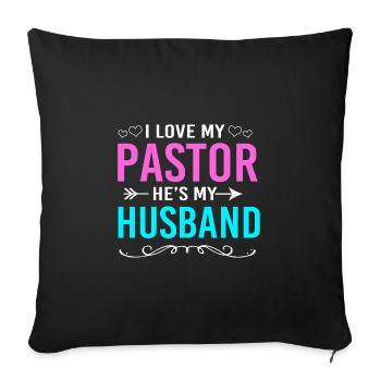 Pastor - Sofa pillowcase 17,3'' x 17,3'' (45 x 45 cm) - black - Front