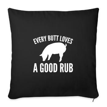 Barbecue - Housse de coussin décorative 45 x 45 cm - noir - Devant