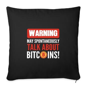 Bitcoin - Sofa pillowcase 17,3'' x 17,3'' (45 x 45 cm) - black - Front