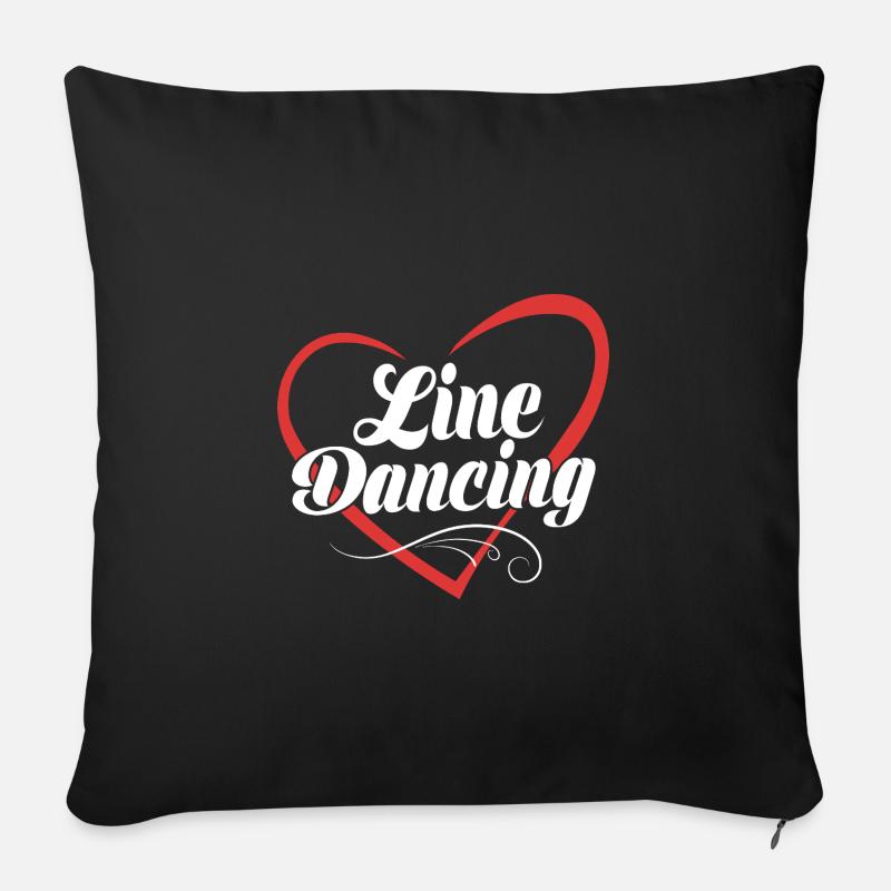 Linedance - Sofakissenbezug 45 x 45 cm - Schwarz
