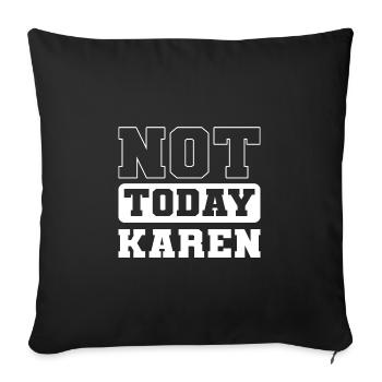 Karen - Housse de coussin décorative 45 x 45 cm - noir - Devant