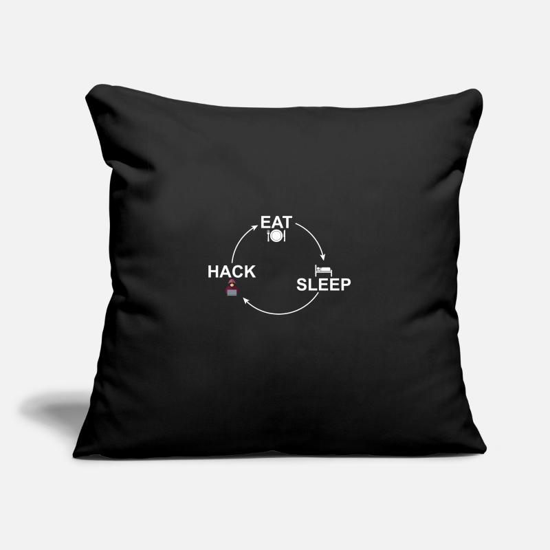Kreislauf: Eat-Sleep-Hack Hacker Hacken 24/7 Sofakissenbezug 45 x 45 cm