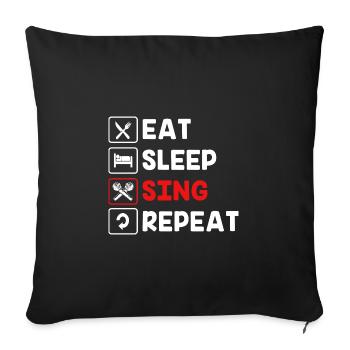 Karaoké - Housse de coussin décorative 45 x 45 cm - noir - Devant
