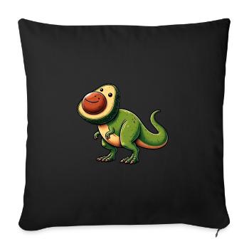 Dino T-Rex Avocat Créature mythique - Housse de coussin décorative 45 x 45 cm - noir - Devant