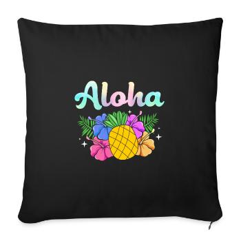Maui Hawaii Hawaiian - Sofa pillowcase 17,3'' x 17,3'' (45 x 45 cm) - black - Front