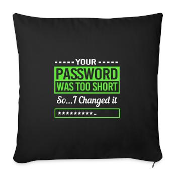 Cybersecurity Cyber Programmer Hacker - Sofa pillowcase 17,3'' x 17,3'' (45 x 45 cm) - black - Front
