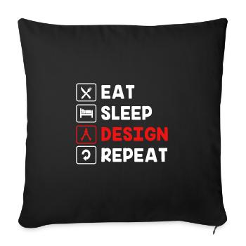 Architecture - Sofa pillowcase 17,3'' x 17,3'' (45 x 45 cm) - black - Front