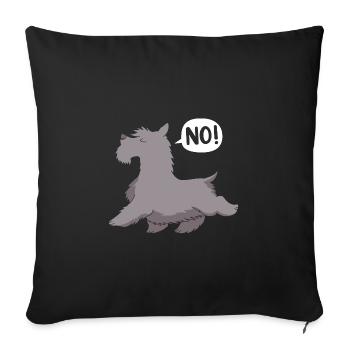 Scottish Terrier - Sofa pillowcase 17,3'' x 17,3'' (45 x 45 cm) - black - Front
