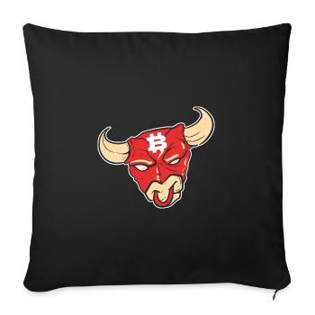 Bitcoin - Sofa pillowcase 17,3'' x 17,3'' (45 x 45 cm) - black - Front