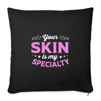 Beautician - Sofa pillowcase 17,3'' x 17,3'' (45 x 45 cm) - black - Front