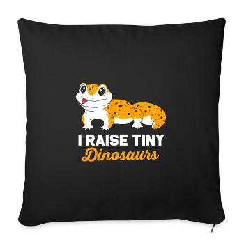 Leopard Gecko - Sofakissenbezug 45 x 45 cm - Schwarz - Vorne