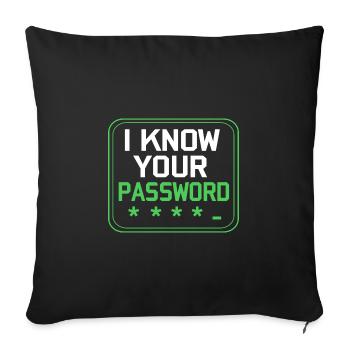 Cybersecurity Cyber Programmer Hacker - Sofa pillowcase 17,3'' x 17,3'' (45 x 45 cm) - black - Front
