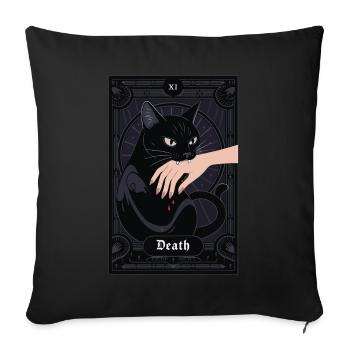 Tarotkarte - Sofakissenbezug 45 x 45 cm - Schwarz - Vorne