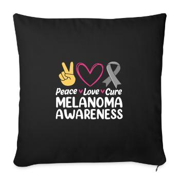 Skin cancer melanoma - Sofa pillowcase 17,3'' x 17,3'' (45 x 45 cm) - black - Front