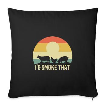 Barbecue - Housse de coussin décorative 45 x 45 cm - noir - Devant