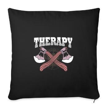 Axe - Sofa pillowcase 17,3'' x 17,3'' (45 x 45 cm) - black - Front