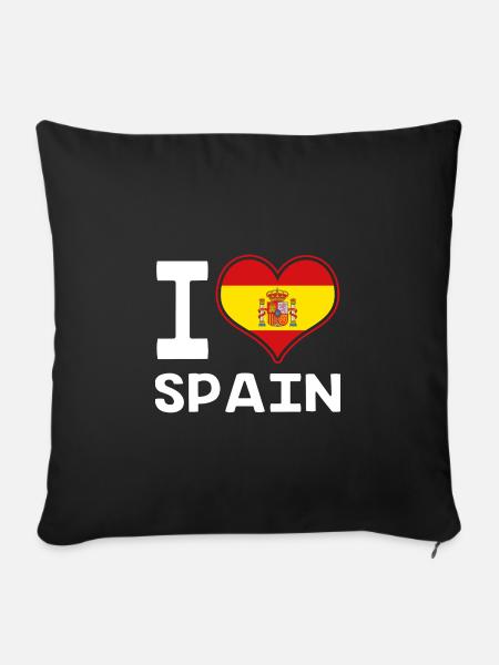 Spanien Spanisch - Sofakissenbezug 45 x 45 cm - Schwarz