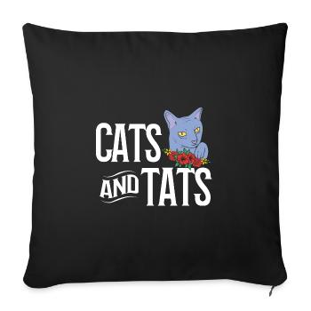 Tattoo Artist Tattoo Artist Tattooed Tattoo - Sofa pillowcase 17,3'' x 17,3'' (45 x 45 cm) - black - Front