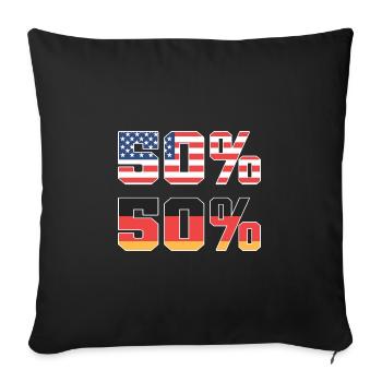 American German - Sofa pillowcase 17,3'' x 17,3'' (45 x 45 cm) - black - Front