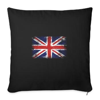 English flag Union Jack - Sofa pillowcase 17,3'' x 17,3'' (45 x 45 cm) - black - Front