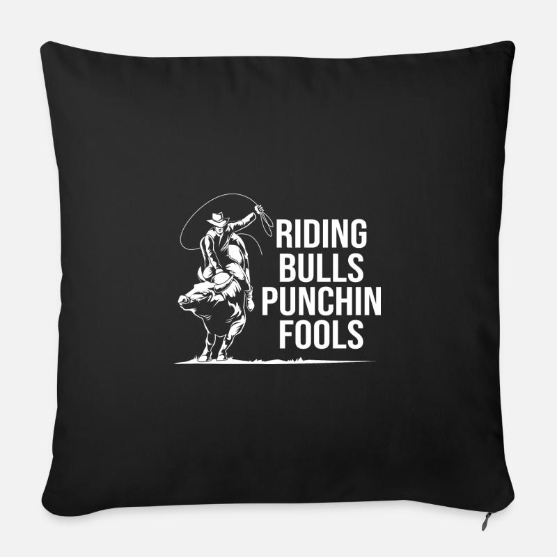 Rodeo - Sofakissenbezug 45 x 45 cm - Schwarz