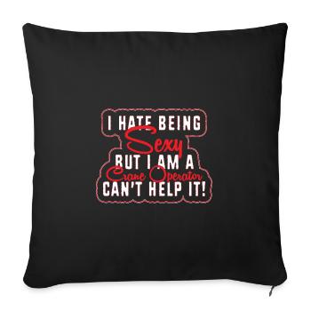 Crane operator crane - Sofa pillowcase 17,3'' x 17,3'' (45 x 45 cm) - black - Front