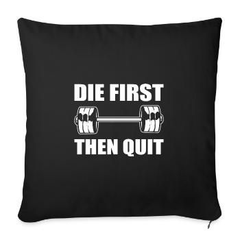 Fitness Fitness Trainer Gym - Sofa pillowcase 17,3'' x 17,3'' (45 x 45 cm) - black - Front