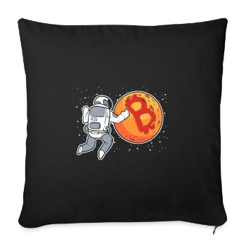 Bitcoin - Housse de coussin décorative 45 x 45 cm - noir - Devant