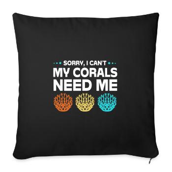 Aquarium Aquarist - Sofa pillowcase 17,3'' x 17,3'' (45 x 45 cm) - black - Front