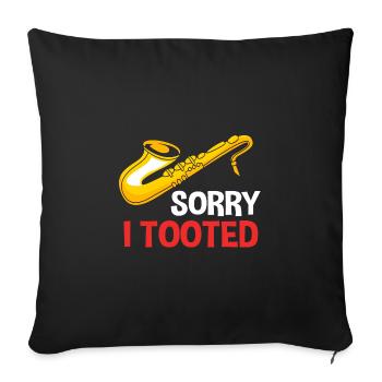 Saxophoniste saxophoniste - Housse de coussin décorative 45 x 45 cm - noir - Devant