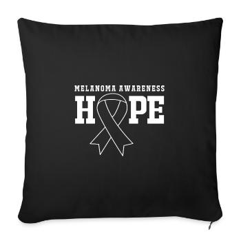 Skin cancer melanoma - Sofa pillowcase 17,3'' x 17,3'' (45 x 45 cm) - black - Front