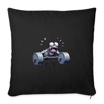 Noeud papillon haltérophilie fitness insecte entraînement - Housse de coussin décorative 45 x 45 cm - noir - Devant