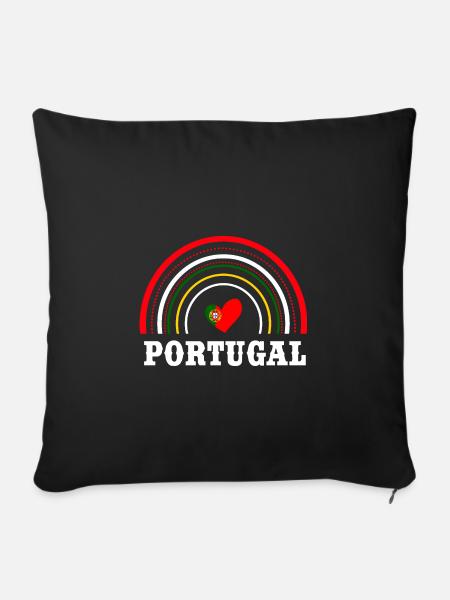 Portugal - Sofakissenbezug 45 x 45 cm - Schwarz
