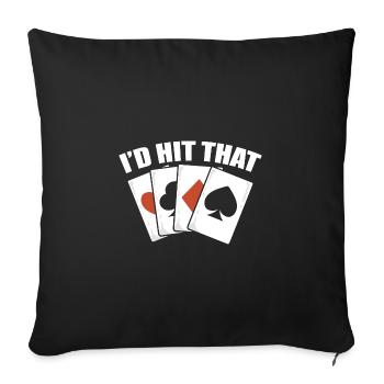 Blackjack Black Jack - Sofa pillowcase 17,3'' x 17,3'' (45 x 45 cm) - black - Front