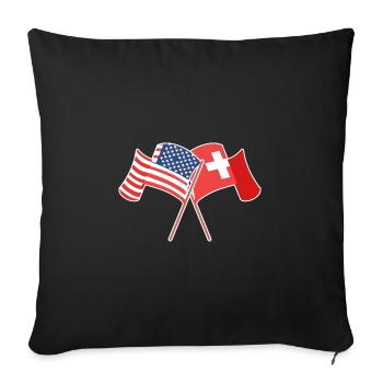 Switzerland Swiss Swiss German - Sofa pillowcase 17,3'' x 17,3'' (45 x 45 cm) - black - Front