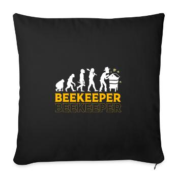Apiculteur - Housse de coussin décorative 45 x 45 cm - noir - Devant