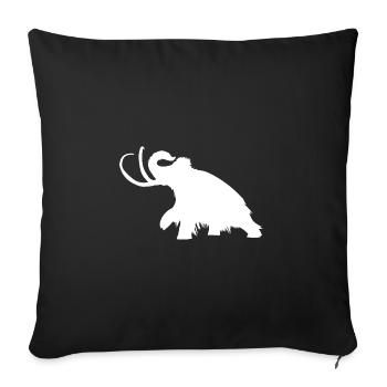 Mammoth silhouette - Sofa pillowcase 17,3'' x 17,3'' (45 x 45 cm) - black - Front