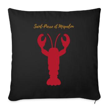 21- Lobster - Sofa pillowcase 17,3'' x 17,3'' (45 x 45 cm) - black - Front