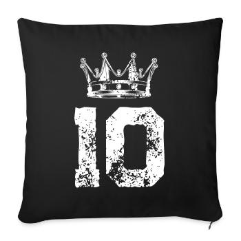 Couronne de 10 chiffres - Housse de coussin décorative 45 x 45 cm - noir - Devant