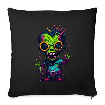 Colorful cool zombie - Sofa pillowcase 17,3'' x 17,3'' (45 x 45 cm) - black - Front