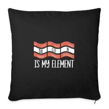 Periodic table - Sofa pillowcase 17,3'' x 17,3'' (45 x 45 cm) - black - Front